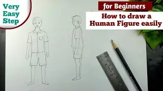 Let's Try- How to draw Human Figure / step by step drawing/Human drawing easy step/ Figure Drawing