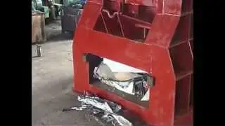 WANSHIDA Horizontal Container Scrap Metal Shear 1400x400mm Output Mouth