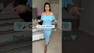 SHEIN🩵2024 Trendy Off Shoulder Bodycon Dress For Party Wear#SHEINtrendy #SHEINforAll #loveshein #ad