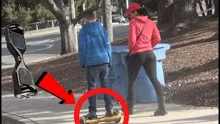 12 Year Old Exposes Gold Digger Prank - Hoverboard Edition
