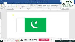 How to create Pakistan Flag in MS Word | Pakistan Flag