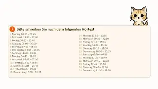 German Listening Practice | Days of the Week & Time Periods (1)