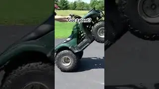 Wheelies on utility quad 💀💀💀