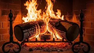 Cozy Winter Fireplace Ambience with Crackling Fire Sounds for Rest and Comfort