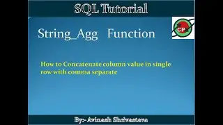 string_agg function in SQL server | SQL Server Interview Questions #codeProgramming