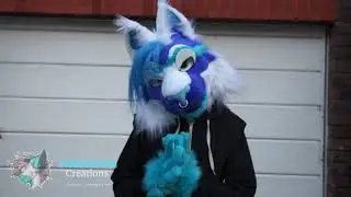 Blue Feline Fursuit Partial