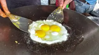 Crazy EGG Items : Russian Fry Egg & Egg Paplet | Surti Special Egg Dish | Tasty Street Food India