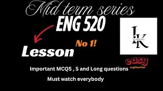 ENG 520 Lesson 1/ Eng520 Midterm preparation 2025/Eng520 Midterm Imp Questions+ MCQS 2025