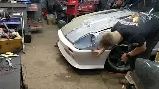 Modern bumper install:  on a 40 year old project car!  Datsun 280ZX Turbo bumper install part 1