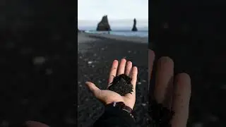 🌊 A breathtaking beach with a hidden danger? #travel #iceland