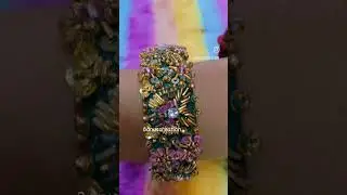 Hand Crafted Raw Beadwork Embroidery Bangles available in Banuscreation,DM for Order..@banuscreation