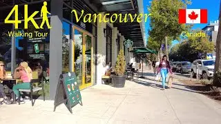 Sunny Afternoon, Greektown Walking Tour 4K, Vancouver, Canada (West Side Vancouver) Relaxing Walk