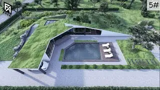 House with a green roof I House Design 2021 I Tropical House Design I Lumion