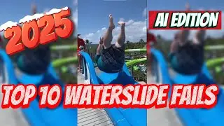 top 10 waterslide fails (AI EDITION)🤣💦#waterslidefails #aiShorts #funnyshorts#top10fails