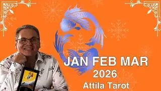 Pisces Next Three months January February March 2026 Double Luck Money Career Love Tarot Reading