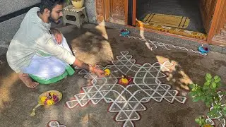 Day 16 dhanurmasam #muggulu #kolam #margazhi #rangoli Andal divya thiruvadigale sharanam 🙏🏻