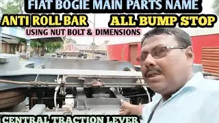 FIAT BOGIE MAIN PARTS NAME,ALL BUMP STOP, DIMENSIONS and NUT BOLT 🔩 SIZE