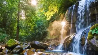 RELAXING MUSIC FOR SLEEP| 3 HOURS WITH PIANO MUSIC & WATERFALL SOUND FOR DEEP SLEEP | ASMR SOUND