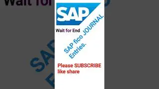 SAP Fico Journal Entries for beginners. #sap #journal #sapficoentries #youtubefeeds