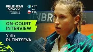 Yulia Putintseva on-court interview - 2023 Billie Jean King Cup in Astana
