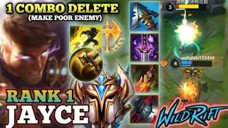 NO.1 JAYCE GOD IN TOPLANE!! MAKE POOR ENEMIES - TOP 1 GLOBAL JAYCE BY asdfghjkl123456 - WILD RIFT
