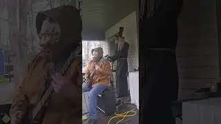 Halloween Jamming on My Front Porch. Marshall DSL40C, Line 6 POD GO, Ibanez S5470 & RG1121PB