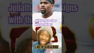 Breaking News: Jonathan Allen Signs a 3 year, 60-million dollar Contract with the Vikings. #nflnews