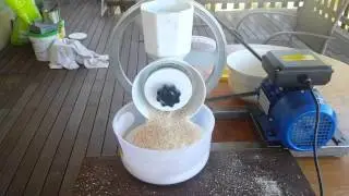 Finally our motorised grain mill working ...