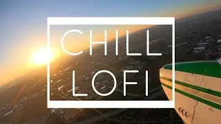 Cessna Flight during April Twilight - Early spring sunset flight with Lofi Jazz to Relax (4KHD)