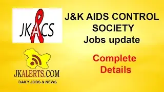 J&K AIDS Control Society Jobs various posts.| JKALERTS J&K Govt Job Updates.