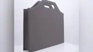 vegan leather briefcase(GY)