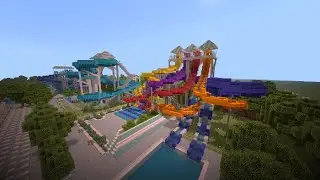 Minecraft awesome WATERPARK | Wave pool || Flying Star