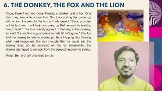 Story 6/108  - The Donkey, the Fox and the Lion   #books  #moralstories  #kahani ##storytelling