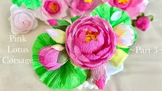 Soft Petals & Bold Color: Crepe Paper Lotus Flower Tutorial (Part 3）