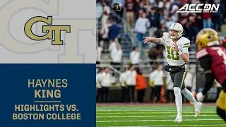 Georgia Tech QB Haynes King Highlights vs. Boston College