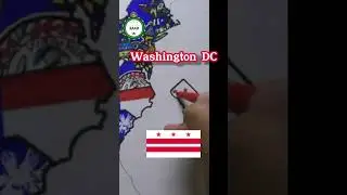 Washington DC flag map drawing
