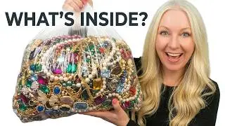 Jewelry Jars, Mystery Jewelry Bags: Opening My Thrift Haul of Vintage Jewelry