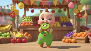 🎵 Fruit Market Fun Song | kids nursery rhymes | Baby Song, Learn Fruits for Toddlers 🍎🍌🍉