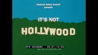 “ IT’S NOT HOLLYWOOD ”  DRIVER’S ED SAFETY SCARE FILM STARRING STUNT DRIVER KAY WHIPPLE XD38884