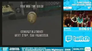 Tony Hawk's Pro Skater by guished in 9:46 - Awesome Games Done Quick 2016 - Part 66