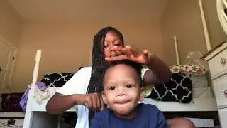Doing my baby cousin hair