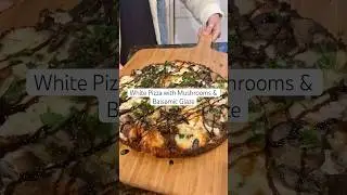 White Mushroom Pizza with Balsamic Glaze