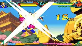 Fightcade 👊 Marvel Super Heroes Vs Street Fighter 👊🏽 Cesar Arcade 🇧🇷 Vs Rico Ribeiro 🇨🇦 FT10 👊