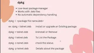 Package Manager | dpkg | apt