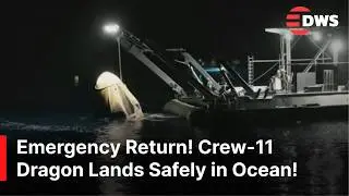 UNSEEN MOMENT: NASA Crew-11 Dragon Capsule Completes Emergency Splashdown | AI1Z