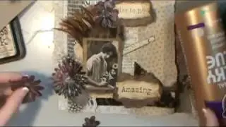 How to make a Vintage Mix Media Art using Fabric and Paper