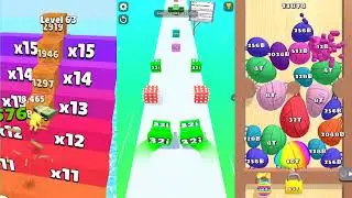 Jelly Run 2048 vs Blob Merge 3D vs Push Harder 3D