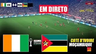 🔴EM DIRETO: COSTA DO MARFIM x MOÇAMBIQUE | Taça das Nações Africanas da CAF | Simulação ao Vivo