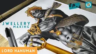 LORD HANUMAN Drawing | Jwellery Making | Ep 4