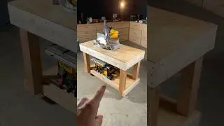 I Modified This Desk To Fit My SAWS!! #woodworking #construction #build